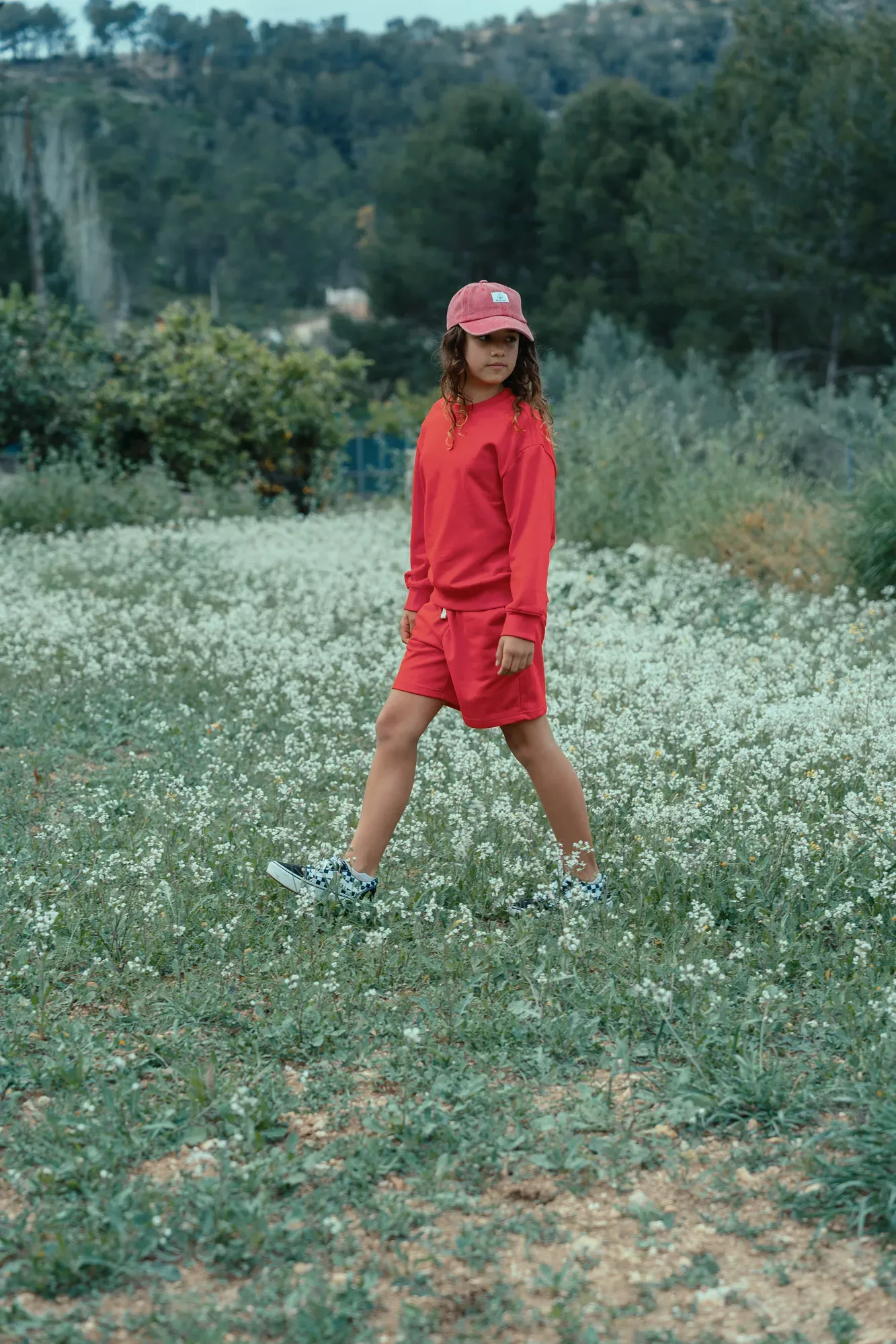 Sudadera Lisa Oversize Rojo