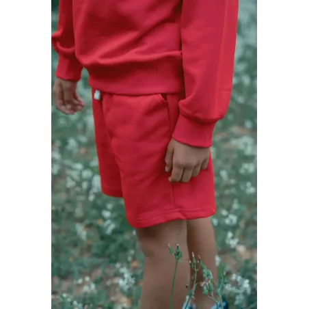Sudadera Lisa Oversize Rojo