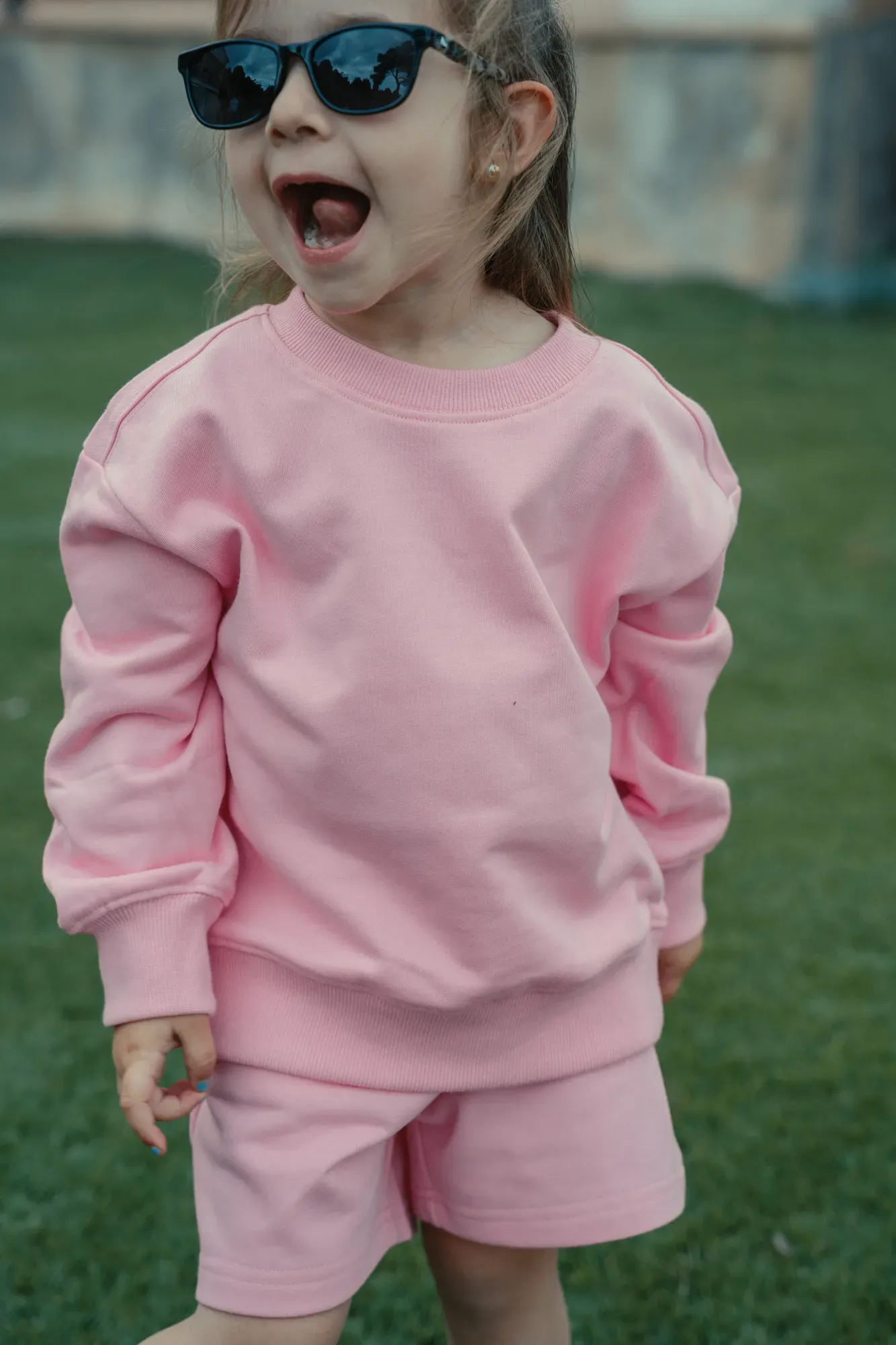 Sudadera Lisa Oversize Rosa