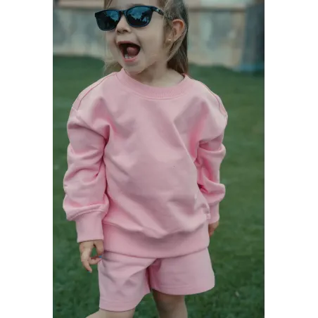 Sudadera Lisa Oversize Rosa