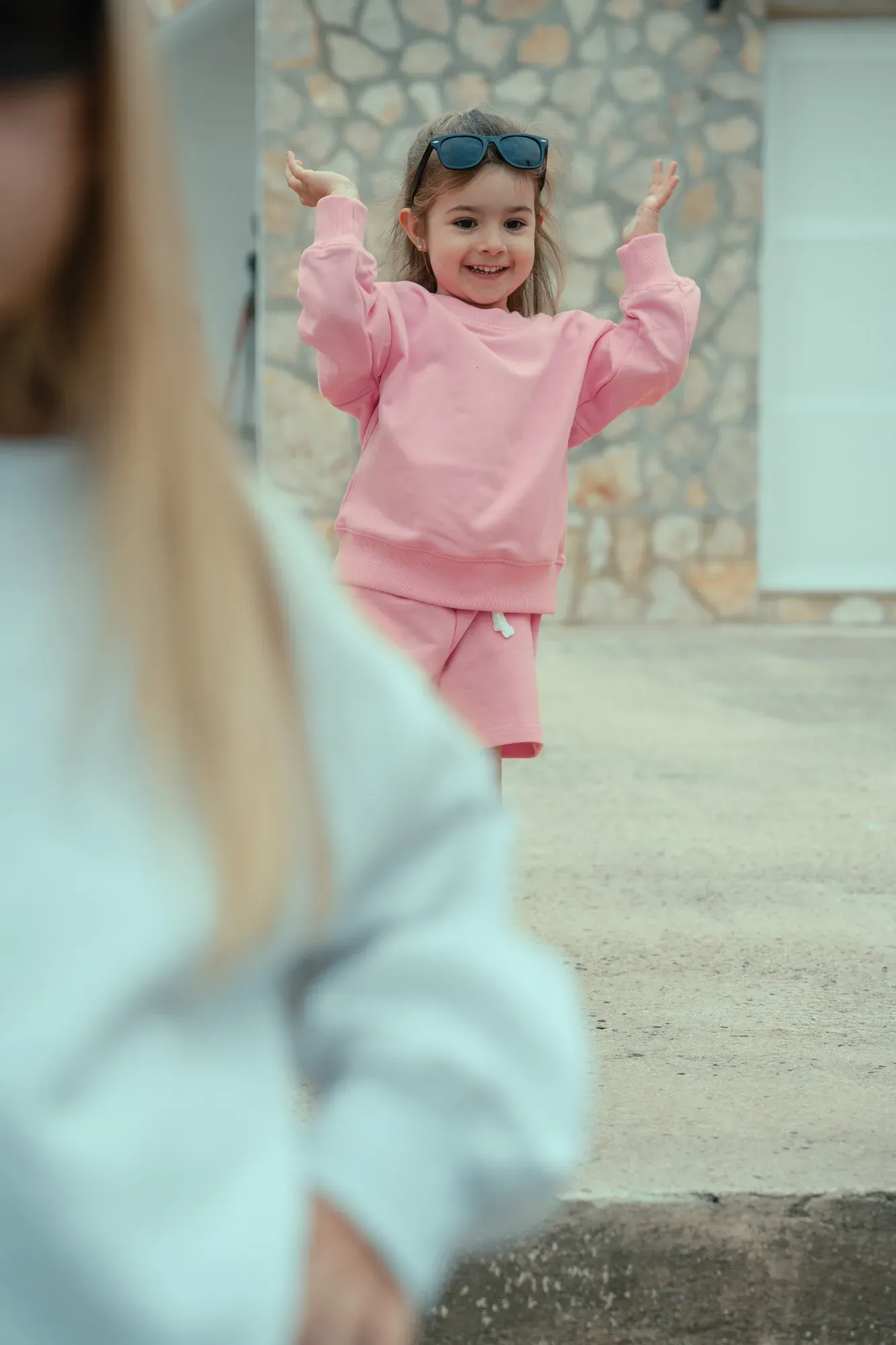 Sudadera Lisa Oversize Rosa