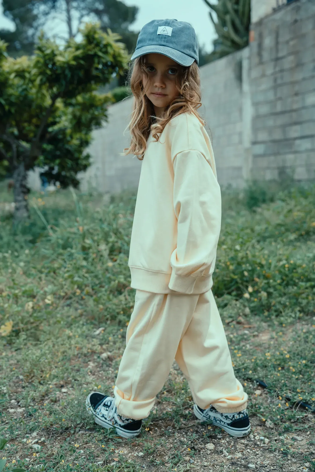 Sudadera Lisa Oversize Amarillo