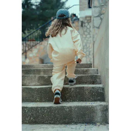 Sudadera Lisa Oversize Amarillo