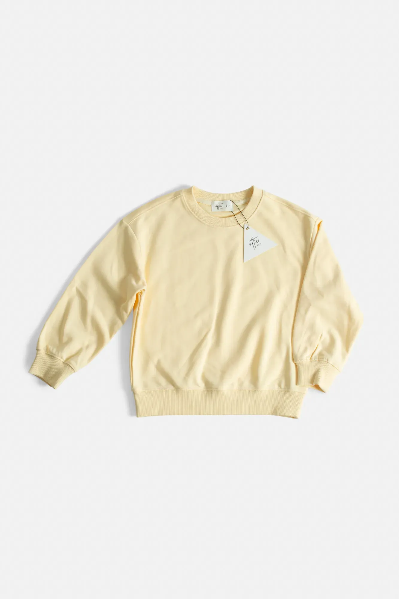 Sudadera Lisa Oversize Amarillo