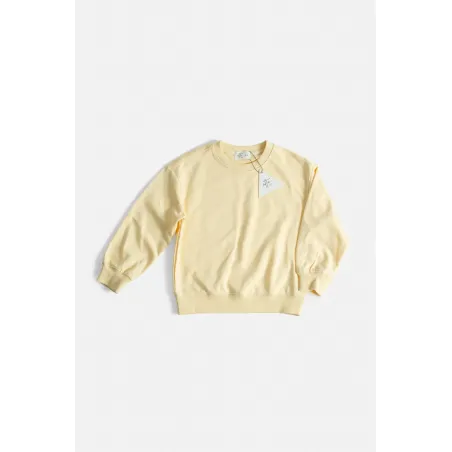 Sudadera Lisa Oversize Amarillo