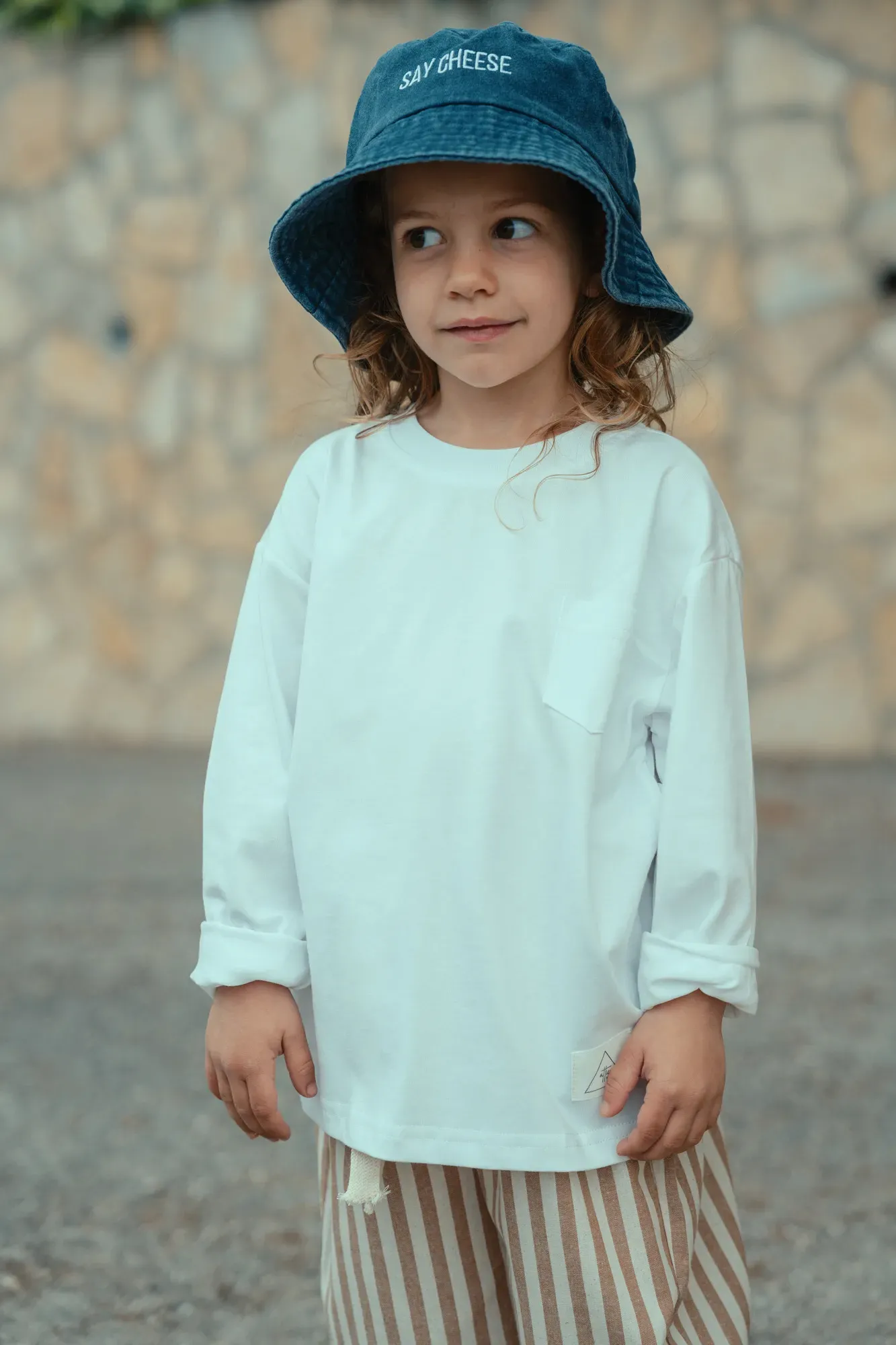 Camiseta Lisa Bolsillo Blanca
