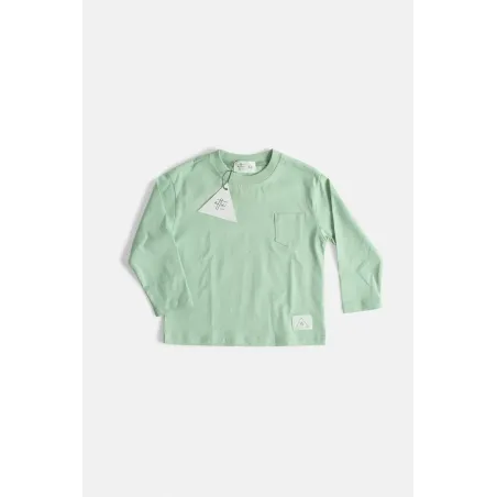 Camiseta Lisa Bolsillo Verde