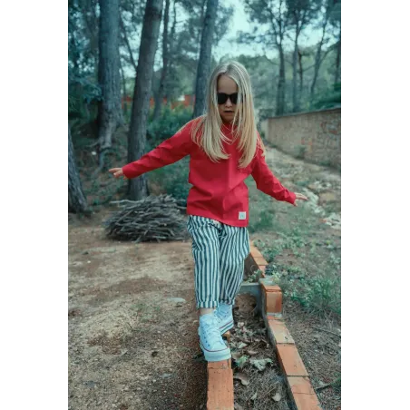 Camiseta Lisa Bolsillo Roja