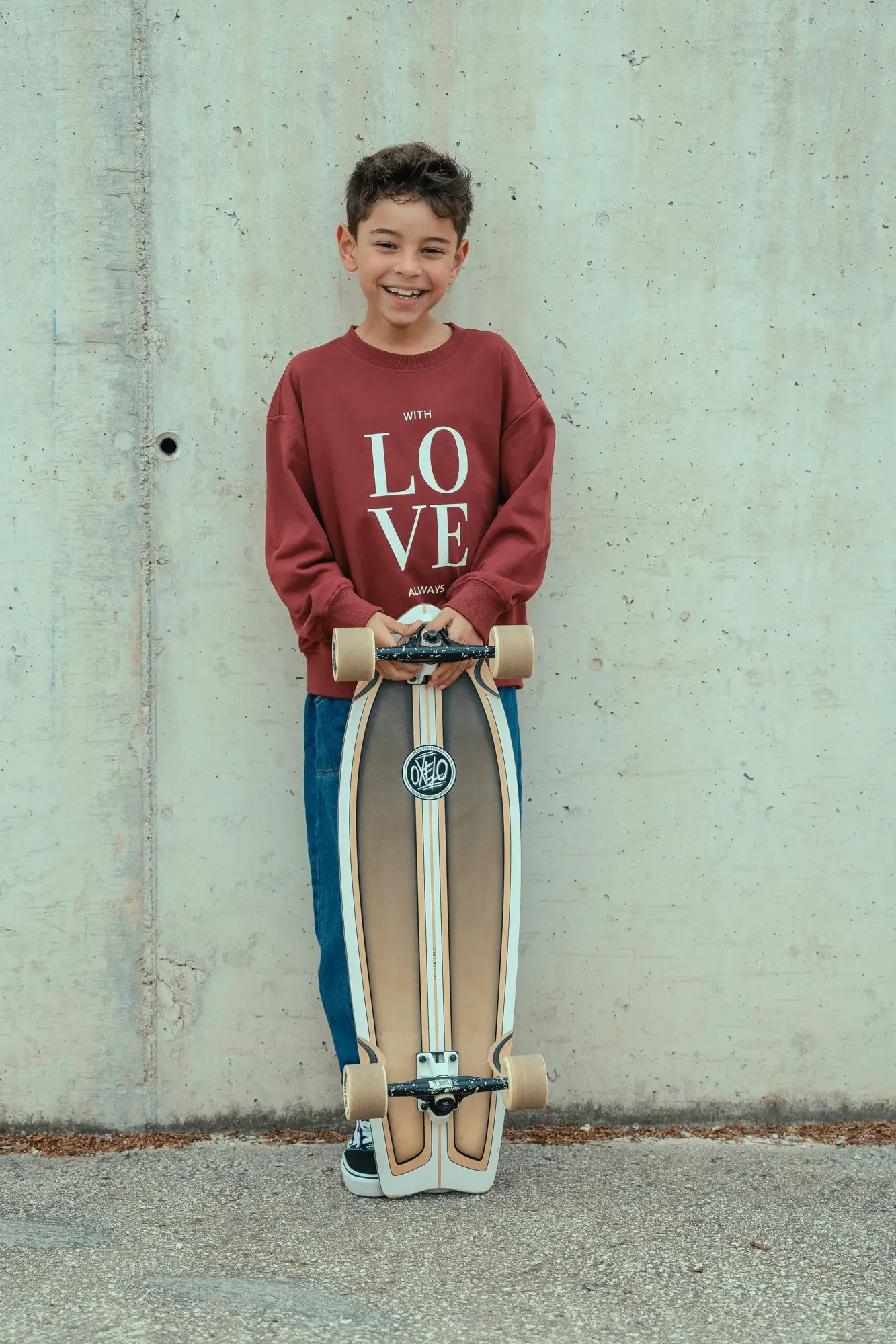 Sudadera Love Burdeos