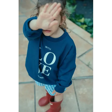 Sudadera Love Azul