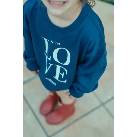 Sudadera Love Azul