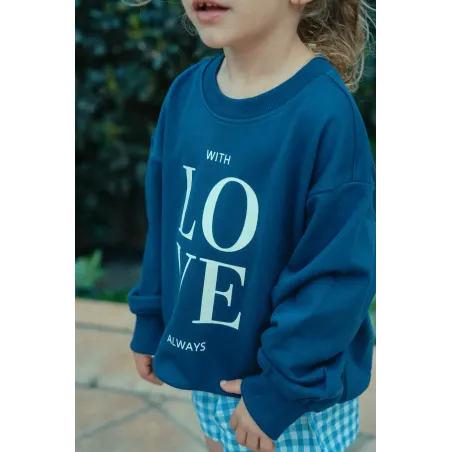 Sudadera Love Azul
