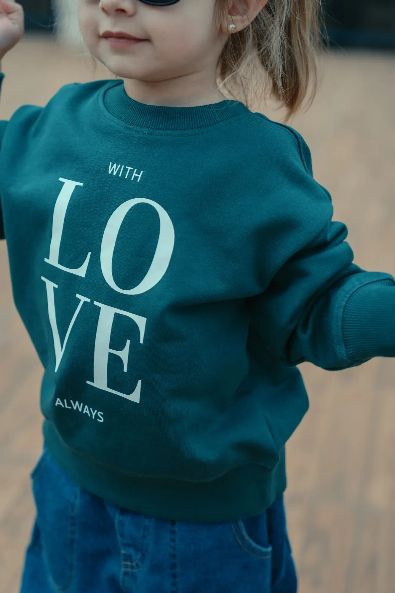 Sudadera Love Verde
