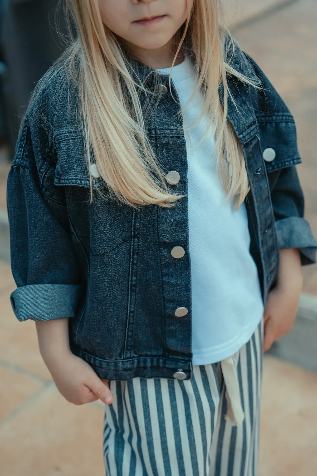 Cazadora Denim Oversize Jean Negro