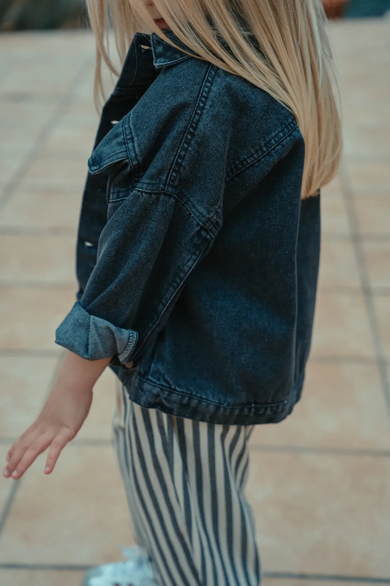 Cazadora Denim Oversize Jean Negro