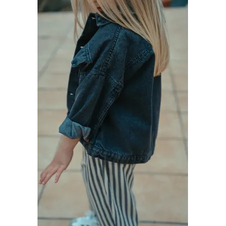 Cazadora Denim Oversize Jean Negro