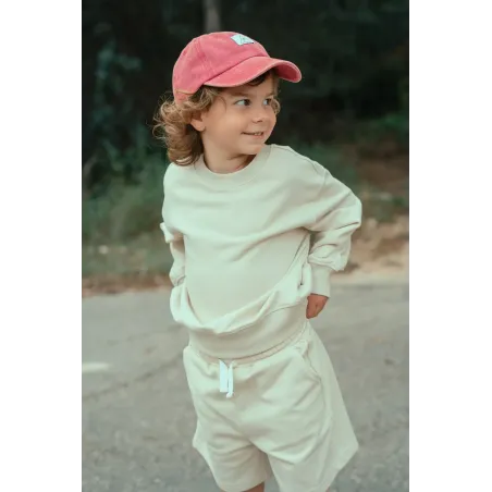 Pantalón Corto Liso Beige