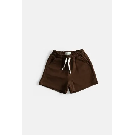 Pantalón Corto Liso Marrón