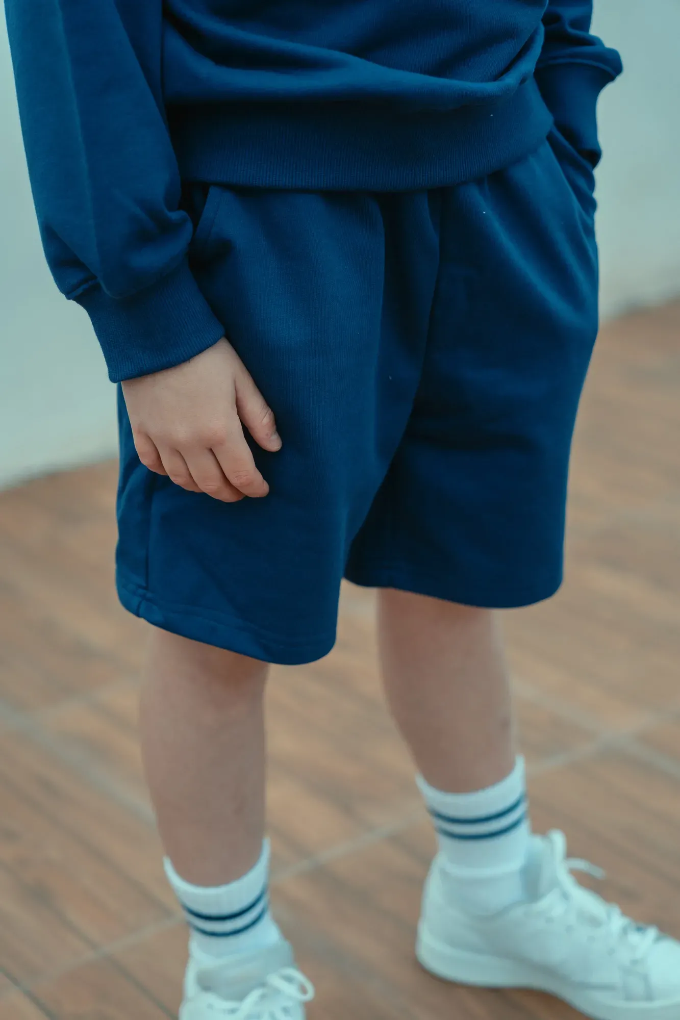 Pantalón Corto Liso Azul
