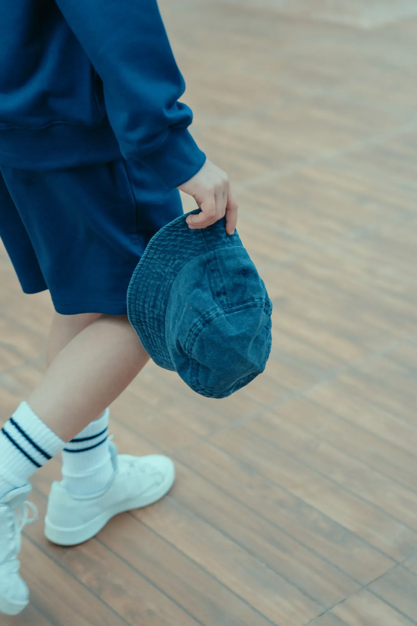 Pantalón Corto Liso Azul