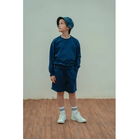 Pantalón Corto Liso Azul