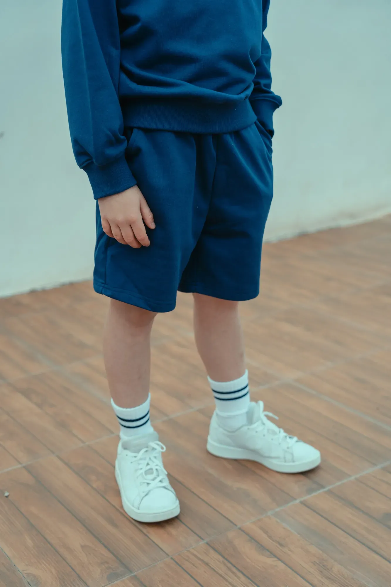 Pantalón Corto Liso Azul