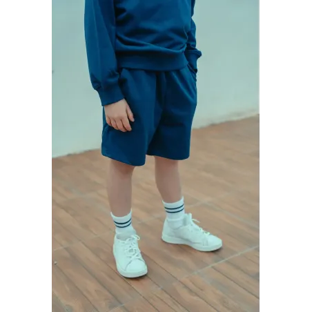 Pantalón Corto Liso Azul