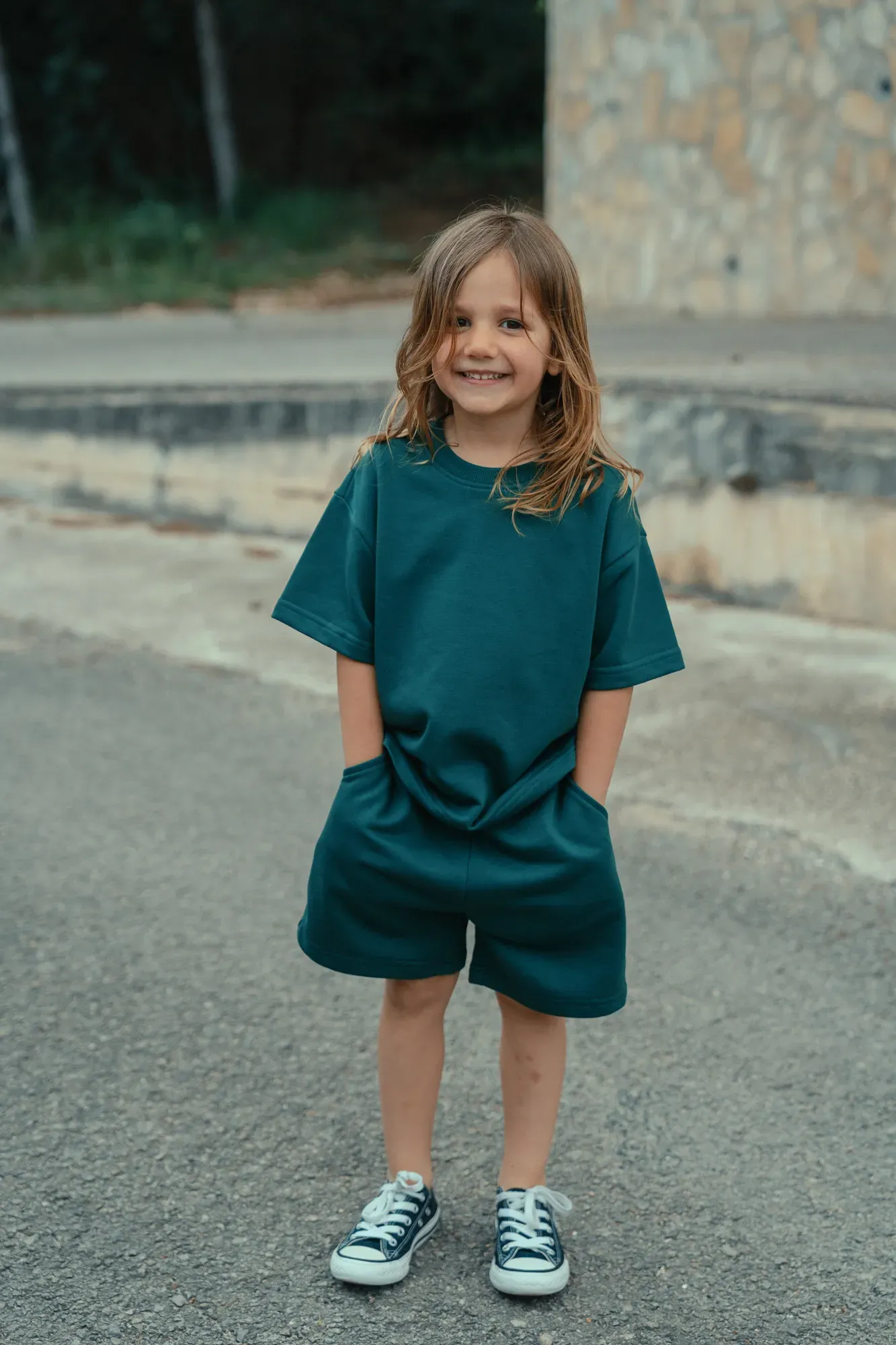 Pantalón Corto Liso Verde