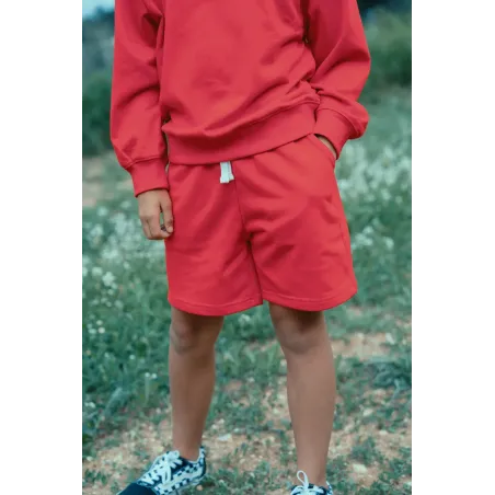 Pantalón Corto Liso Rojo