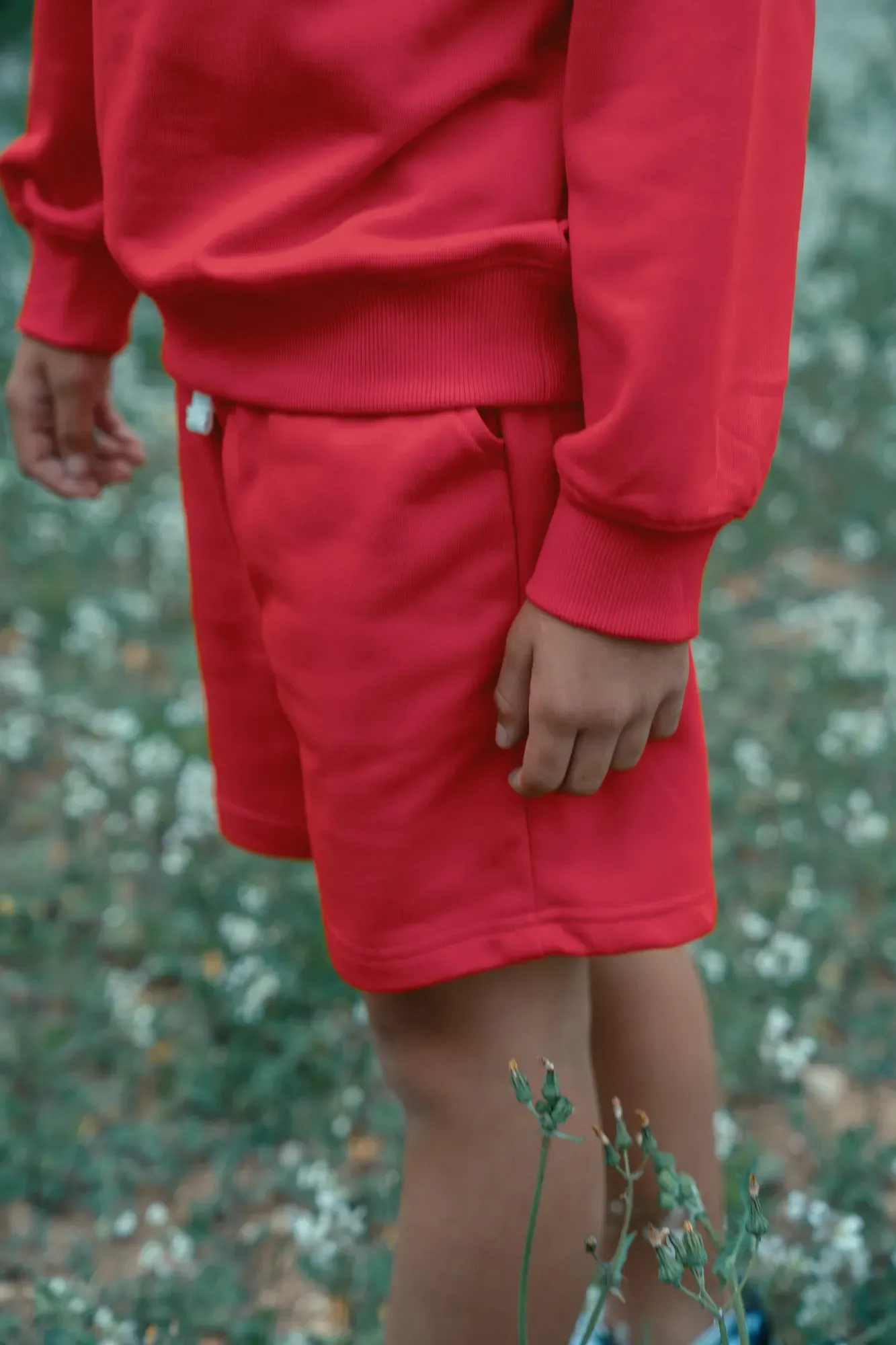 Pantalón Corto Liso Rojo