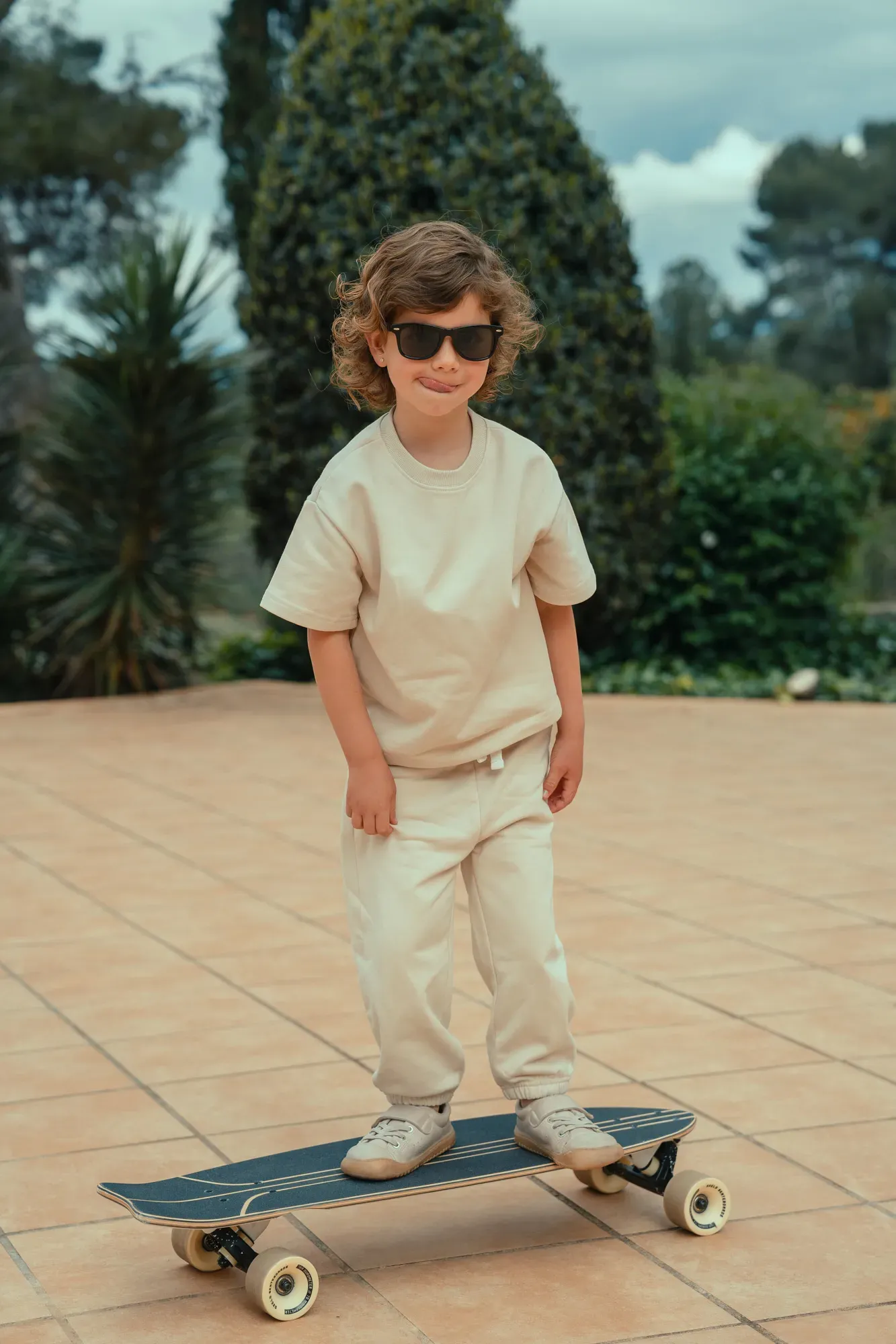 Pantalón Largo Liso Beige