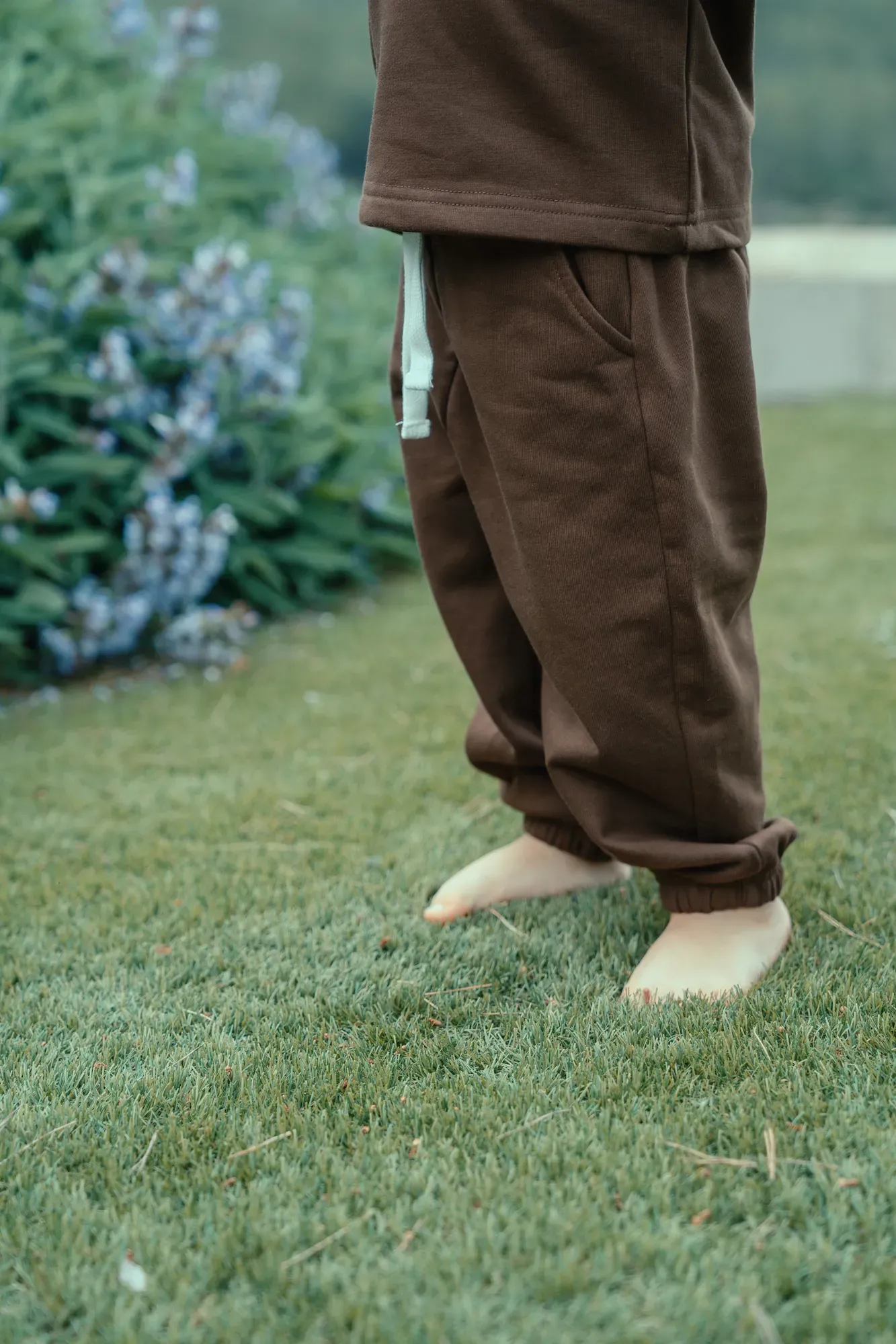 Pantalón Largo Liso Marrón