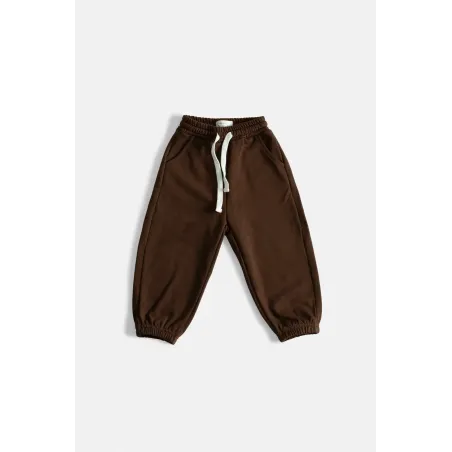 Pantalón Largo Liso Marrón