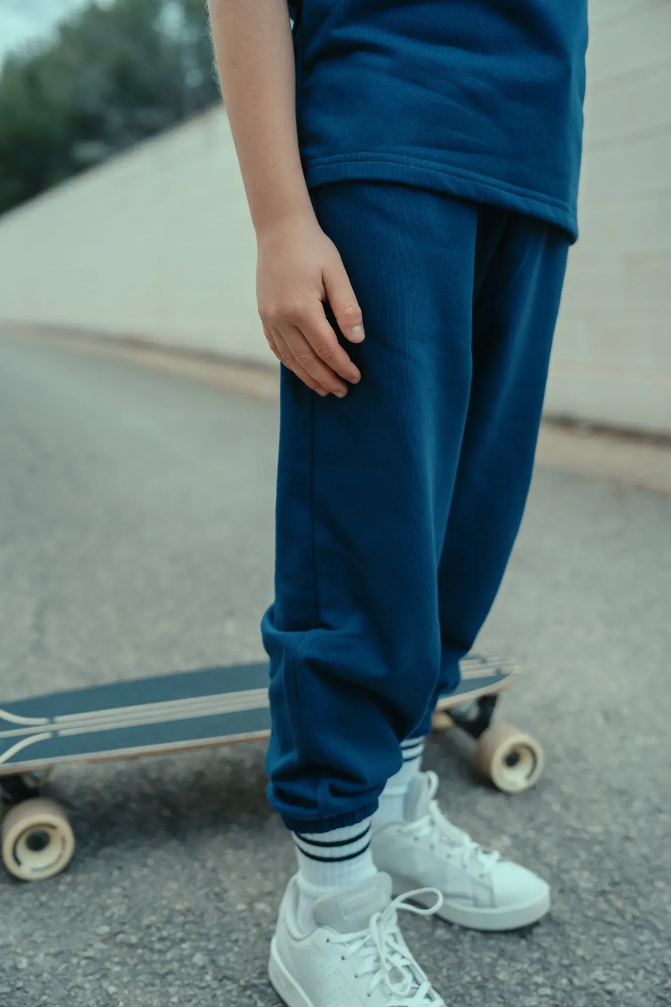 Pantalón Largo Liso Azul