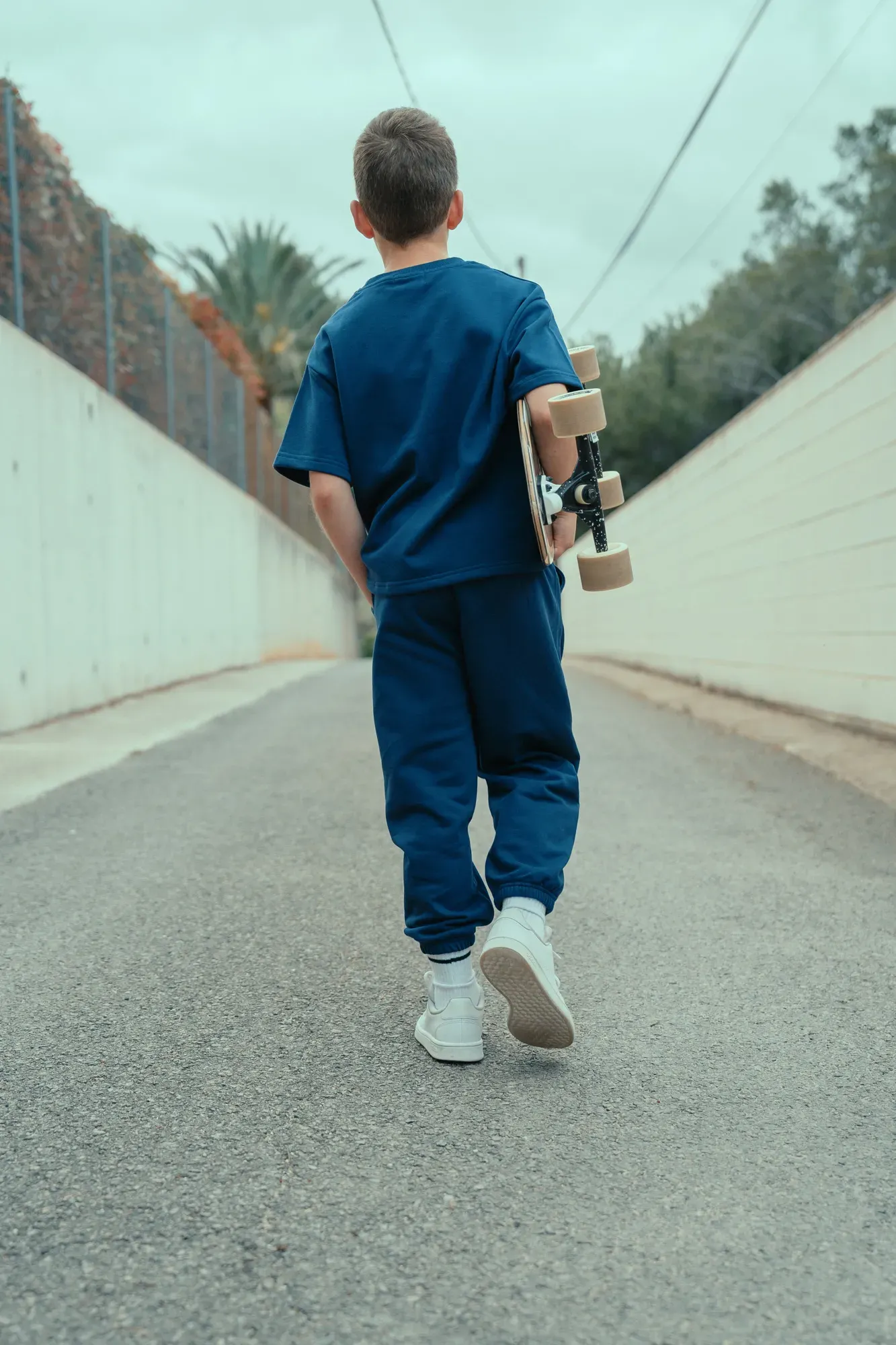 Pantalón Largo Liso Azul