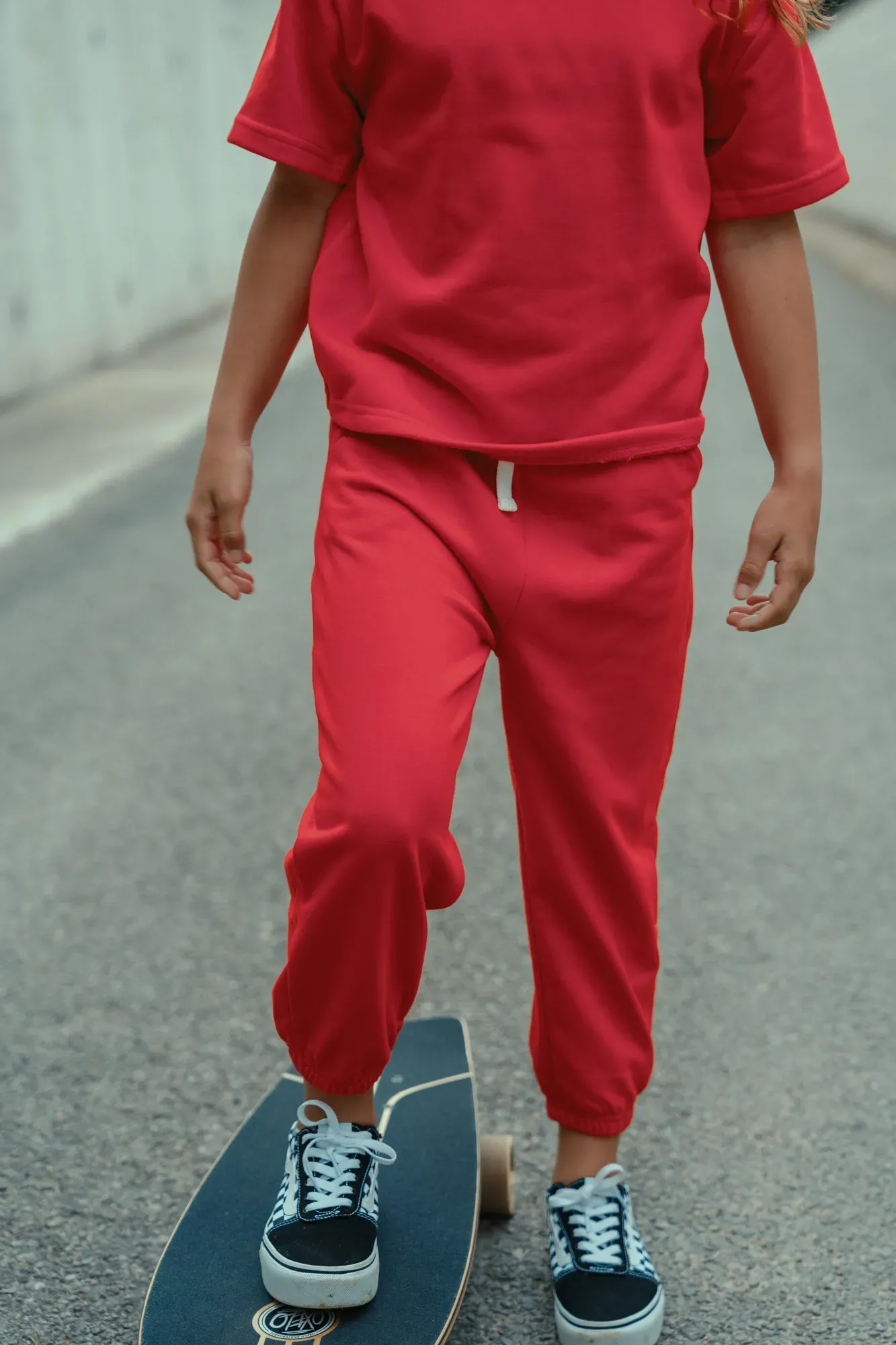 Pantalón Largo Liso Rojo