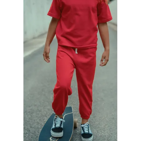 Pantalón Largo Liso Rojo