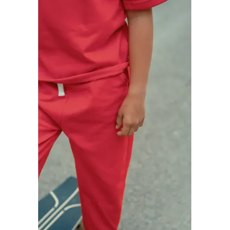 Pantalón Largo Liso Rojo