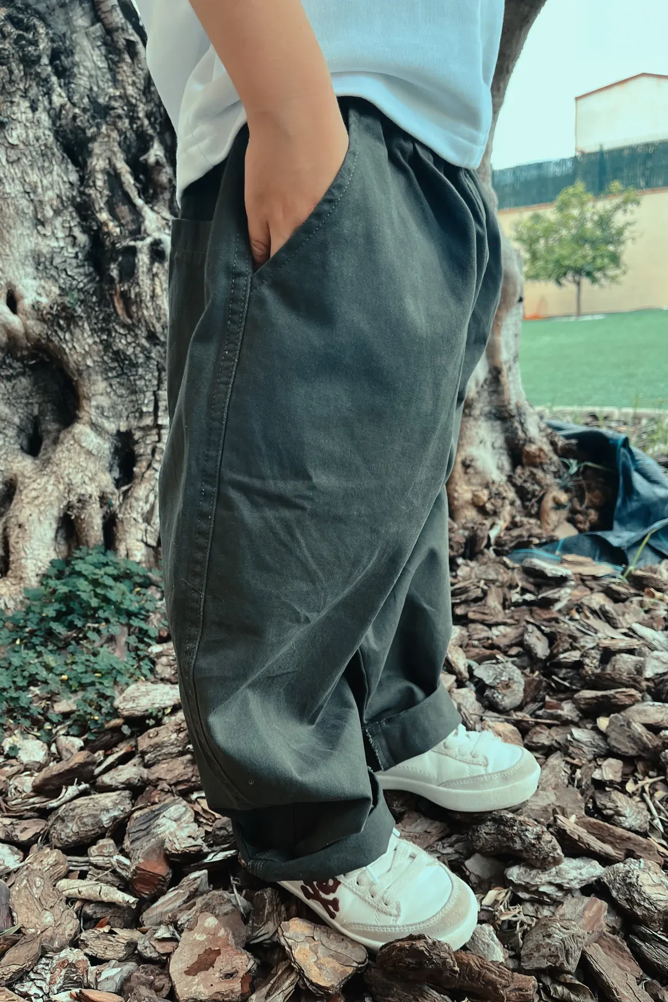 Pantalón Chino Recto Verde
