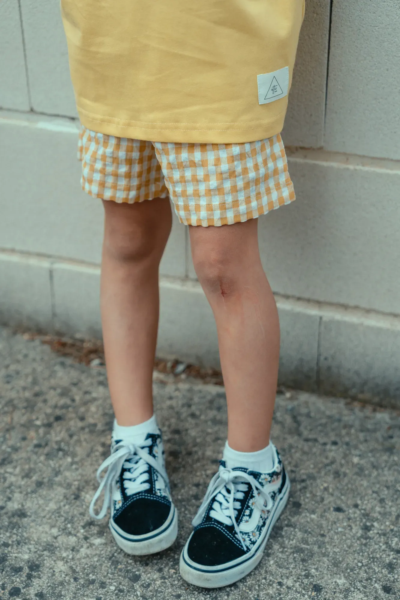 Pantalón Corto Vichy Amarillo