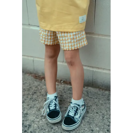 Pantalón Corto Vichy Amarillo