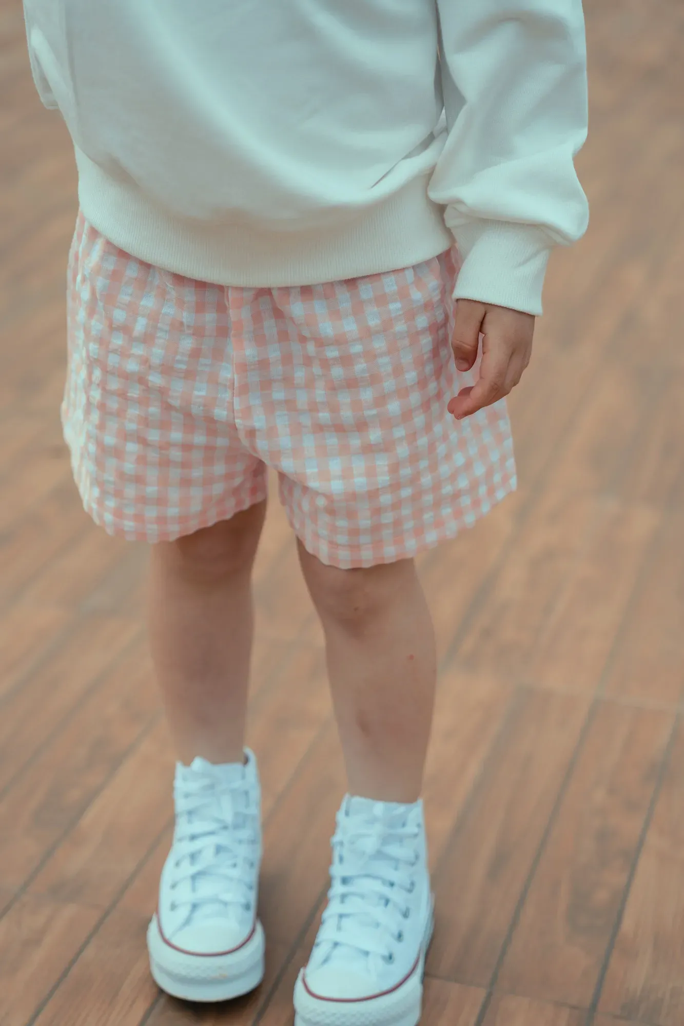 Pantalón Corto Vichy Rosa