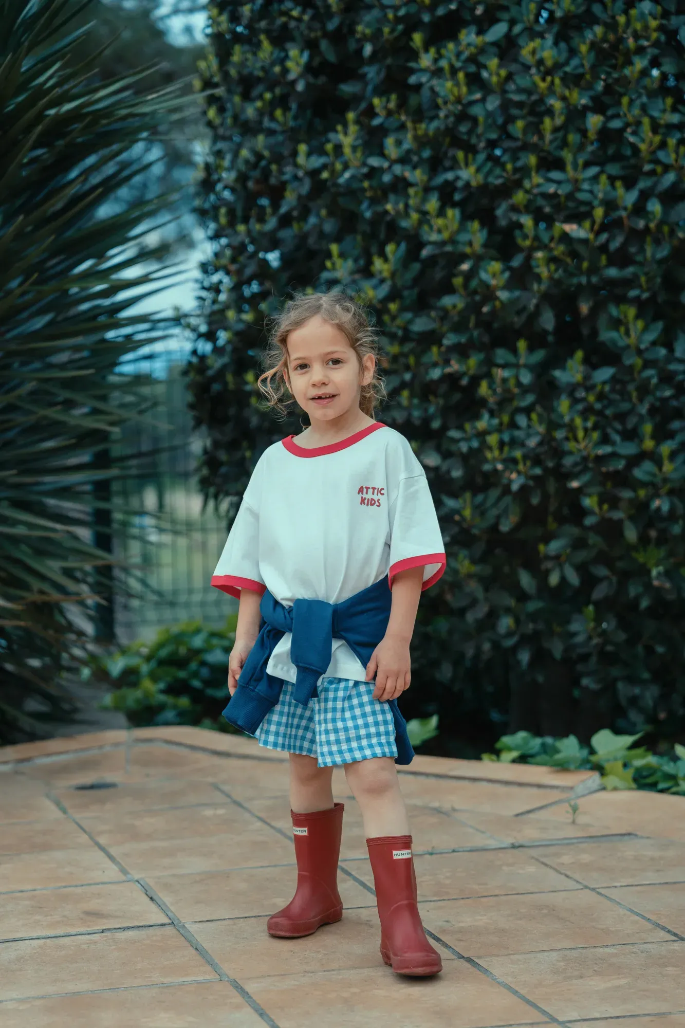 Pantalón Corto Vichy Azul