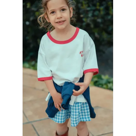 Pantalón Corto Vichy Azul