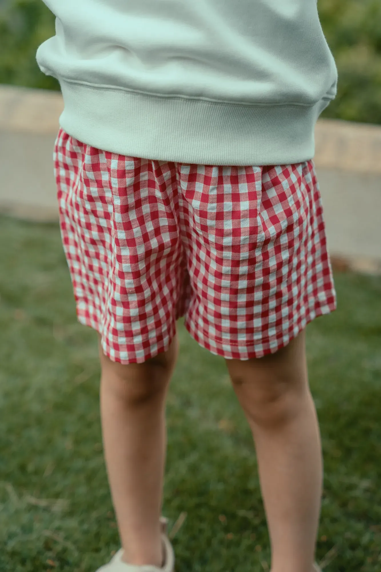 Pantalón Corto Vichy Rojo