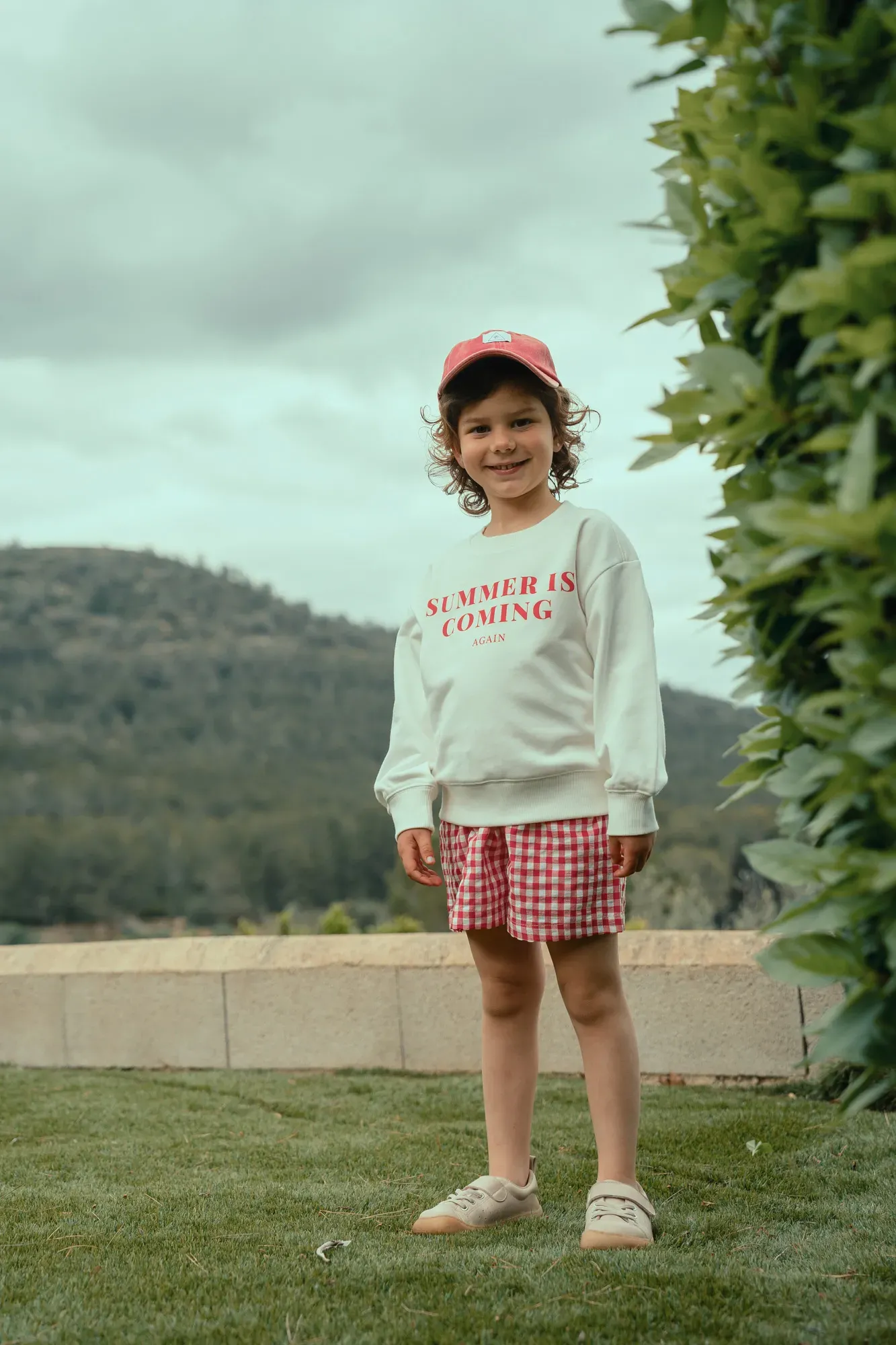 Pantalón Corto Vichy Rojo