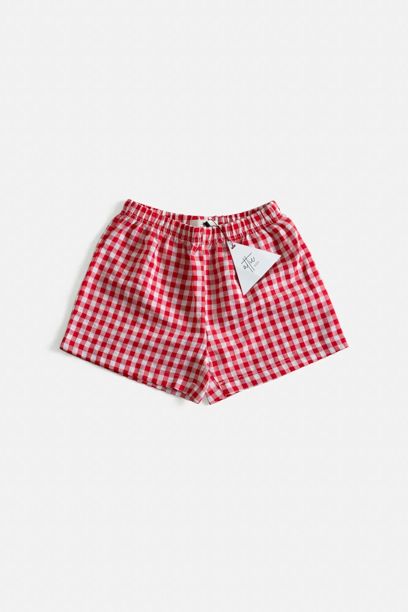 Pantalón Corto Vichy Rojo