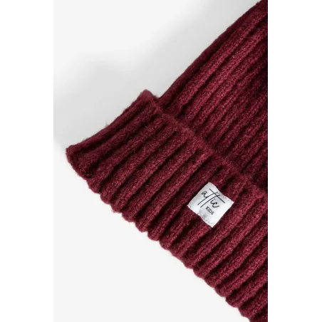 Gorro Punto Burdeos