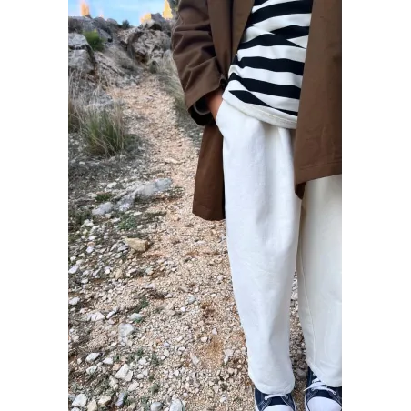 Timelesz - Pantalón Baggy Blanco