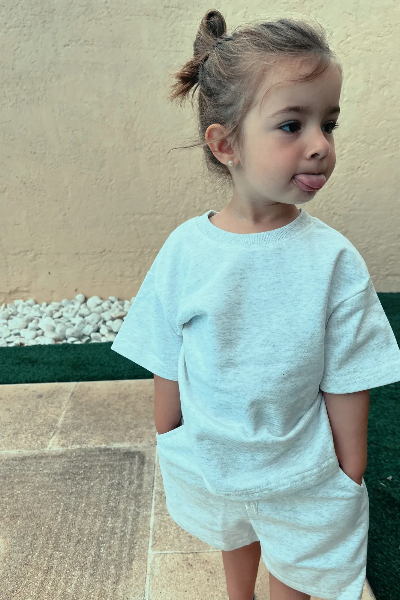 Camiseta Lisa Oversize Gris